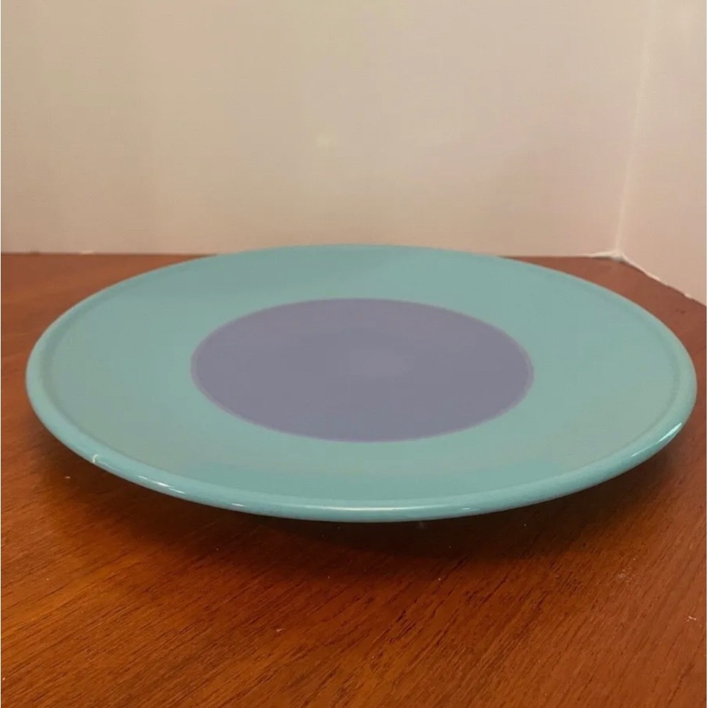 Lindt Stymeist Colorways large Round Platter Chop Plate Turquoise/blue